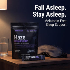 PEScience Haze tub closeup reveals magnesium and 5-HTP blend.