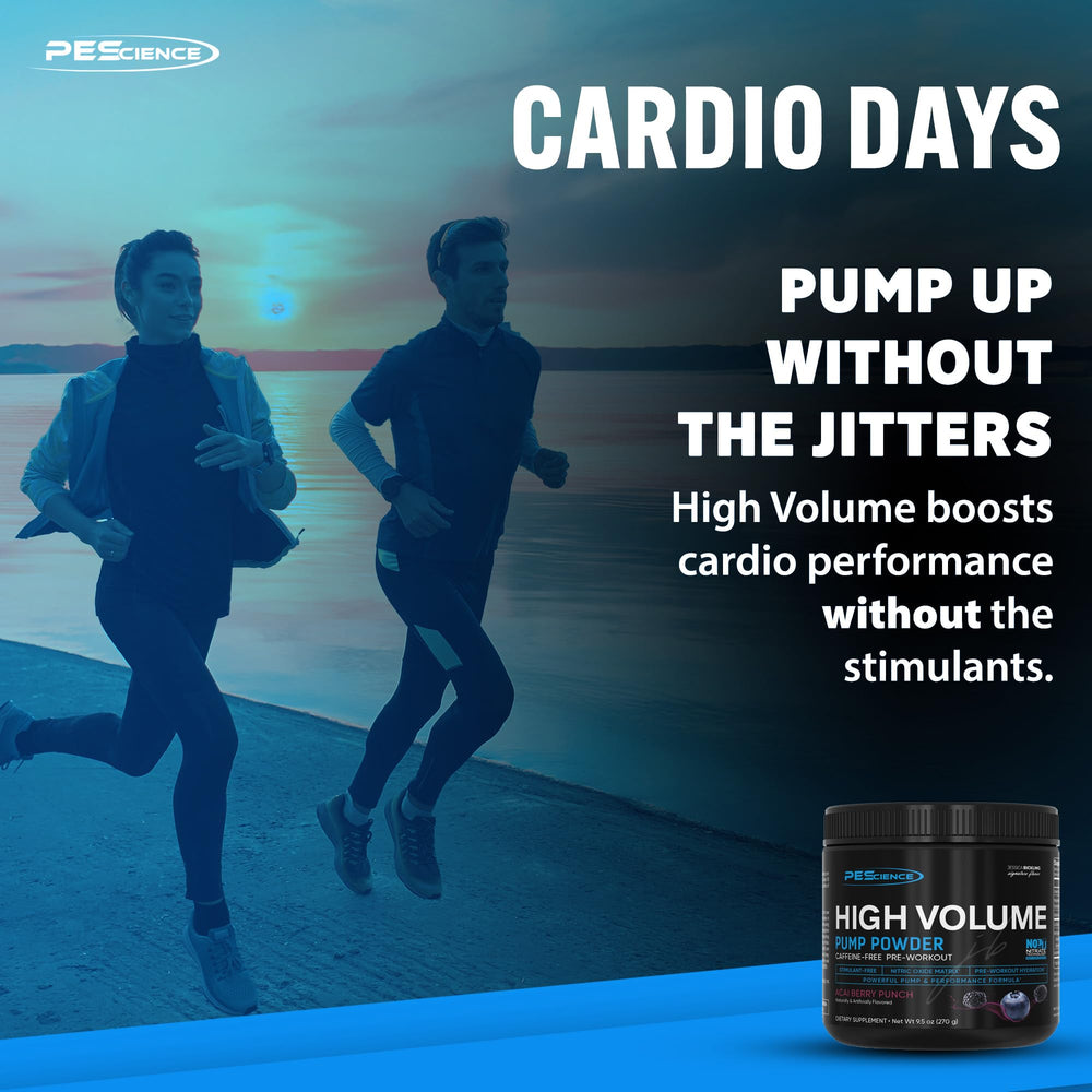 PEScience High Volume HydroMax graphic emphasizes hydration during training.