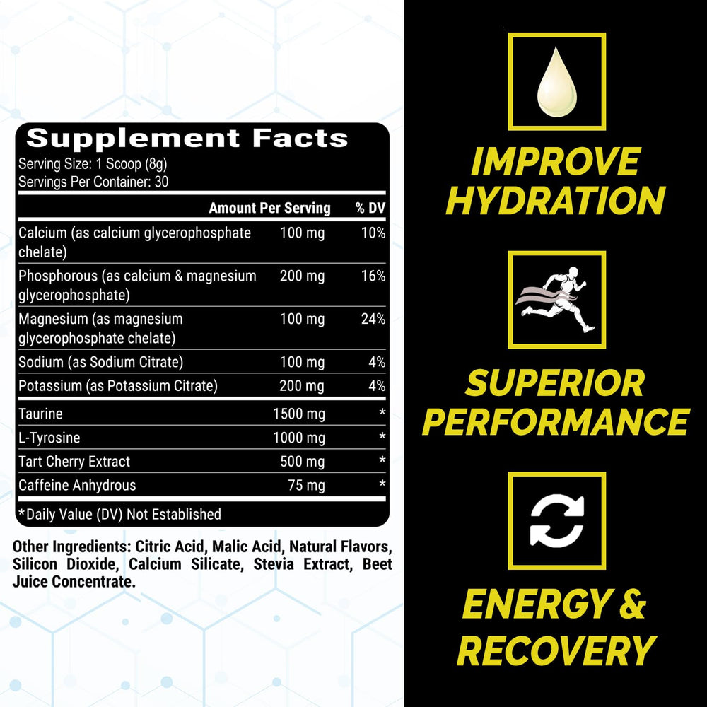 PEScience Versalyte Charged tub-front label highlighting a sugar-free formula.
