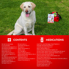 PetVet Medic bandages and gauze close up highlighting ready wound care