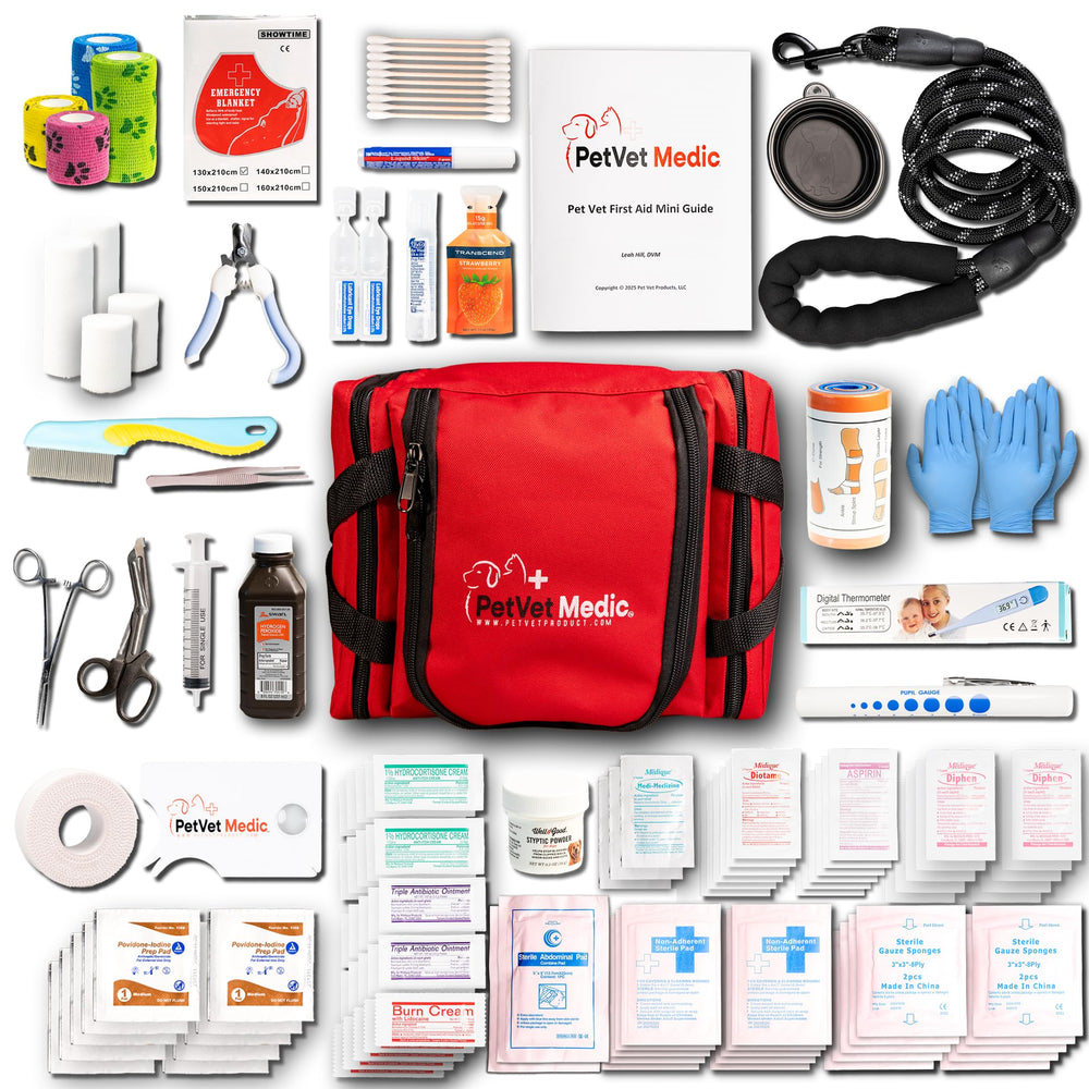 PetVet Medic travel bag first aid kit for pets, keeps essentials organized on trips.