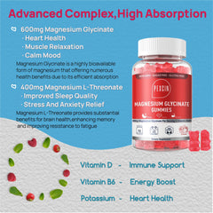 PEX CIN magnesium glycinate gummies high-absorption blend visual for better nutrient uptake