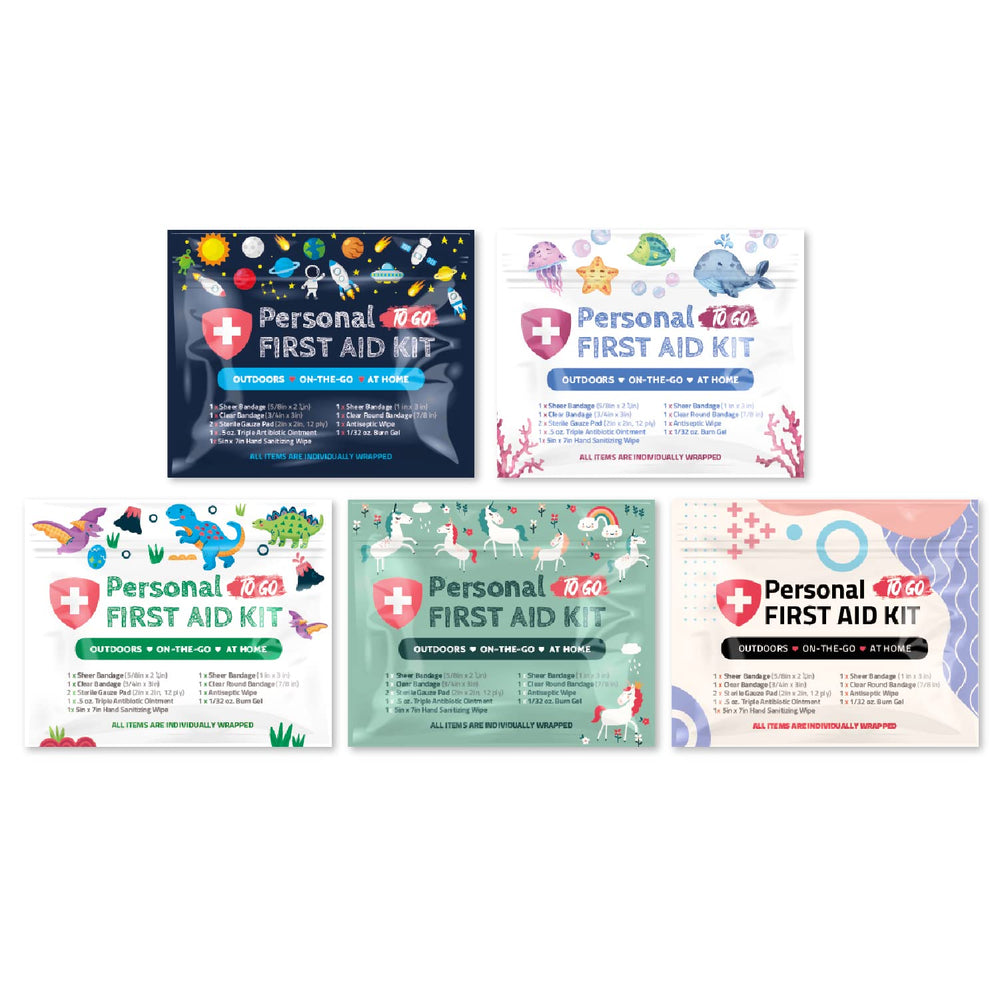 Kid-friendly travel first aid kit design ideal for school or car trips