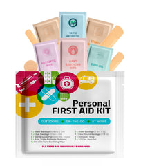 PH Advantage mini kit contents close-up with bandages and gauze