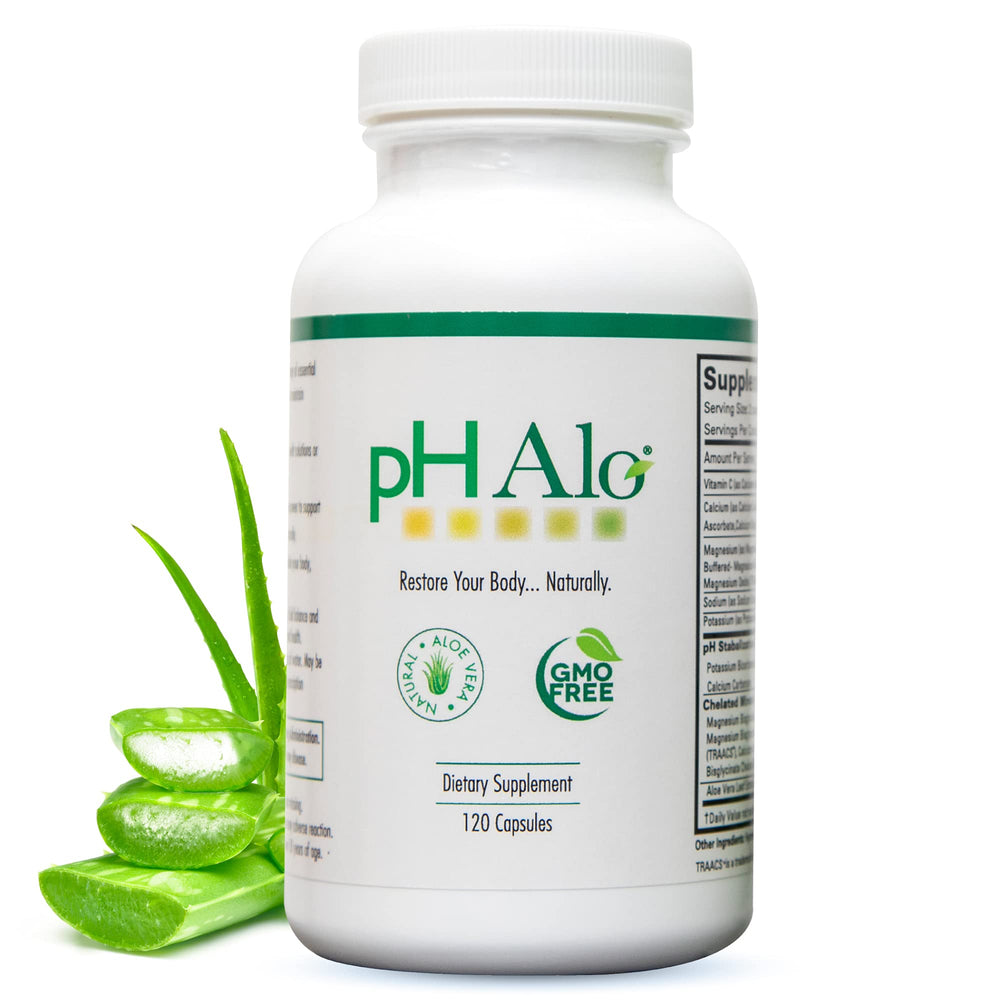 pHAlo pH balance supplement bottle for easy daily use and alkalinity support.