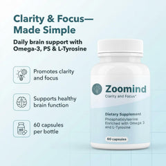PHARMA SHAUL Zoomind capsules poured for a simple daily routine.
