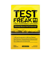 Pharmafreak Test Freak bottle front highlighting packaging and vitality.