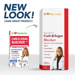 Close-up of Pharmaganics Dr. Stephanie's Carb Blocker capsules.