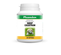 PHARMAKON Organic Sheep Colostrum Softgels bottle for daily support with dairy sensitivity