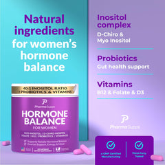 PharmaSupps Hormone Balance label front highlights 40:1 ratio.