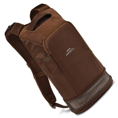 Philips Respironics SimplyGo Mini Backpack front view with quick-access pockets for paperwork.