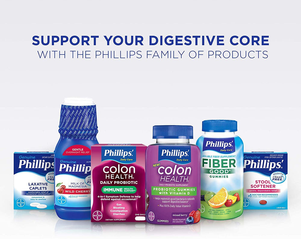 Phillips' Colon Health packaging inside showing label details for easy product reference.