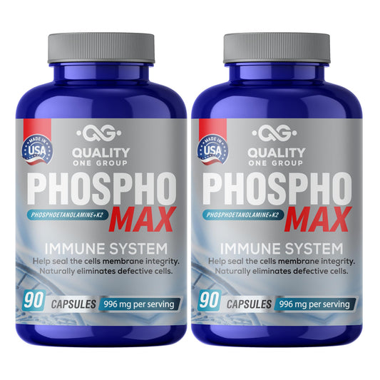 Phosphomax bottle front view highlighting premium packaging for immune support