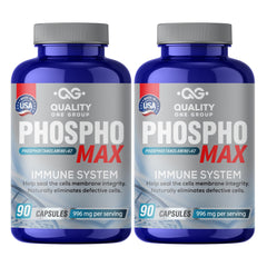 Phosphomax bottle front view highlighting premium packaging for immune support