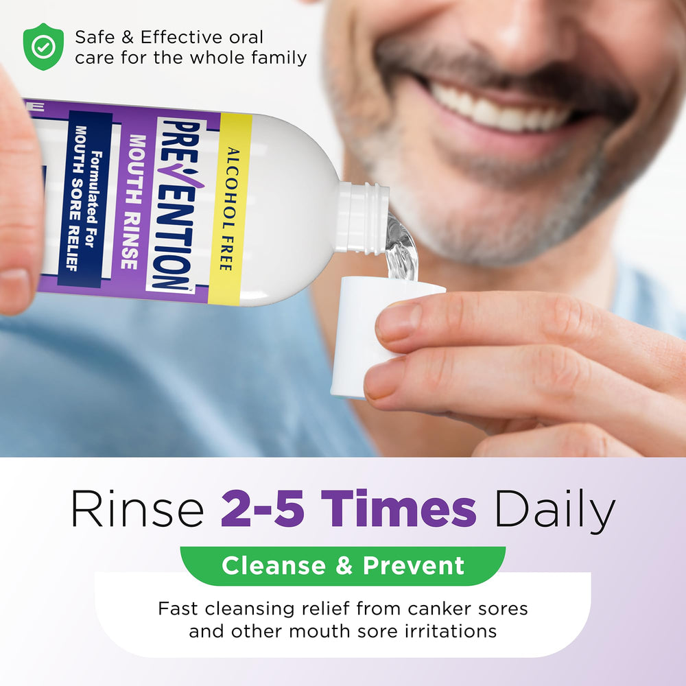 PHS Prevention Mouth Sore Rinse hydrates and restores oral comfort