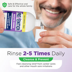 PHS Prevention Mouth Sore Rinse hydrates and restores oral comfort