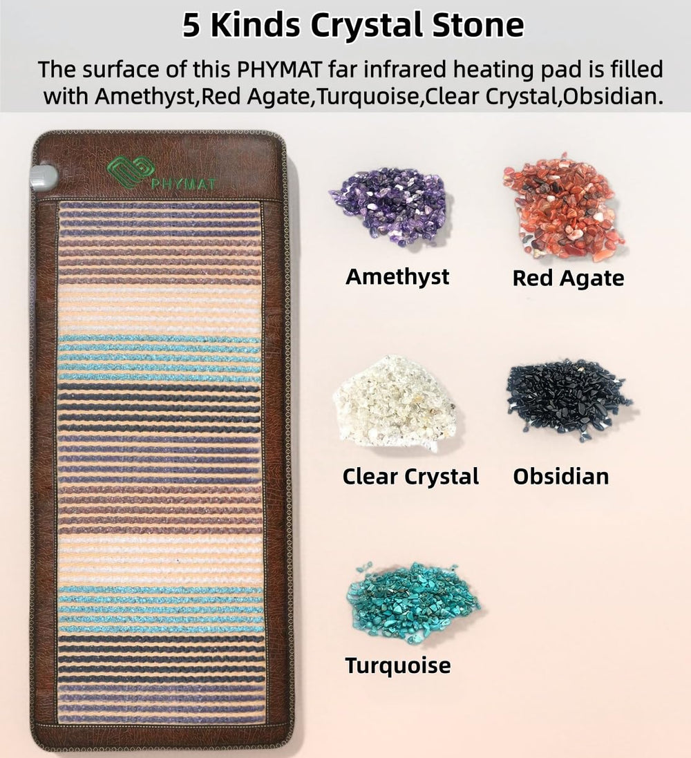 PHYMAT gemstone surface close-up showcasing 5-color crystal infusion.