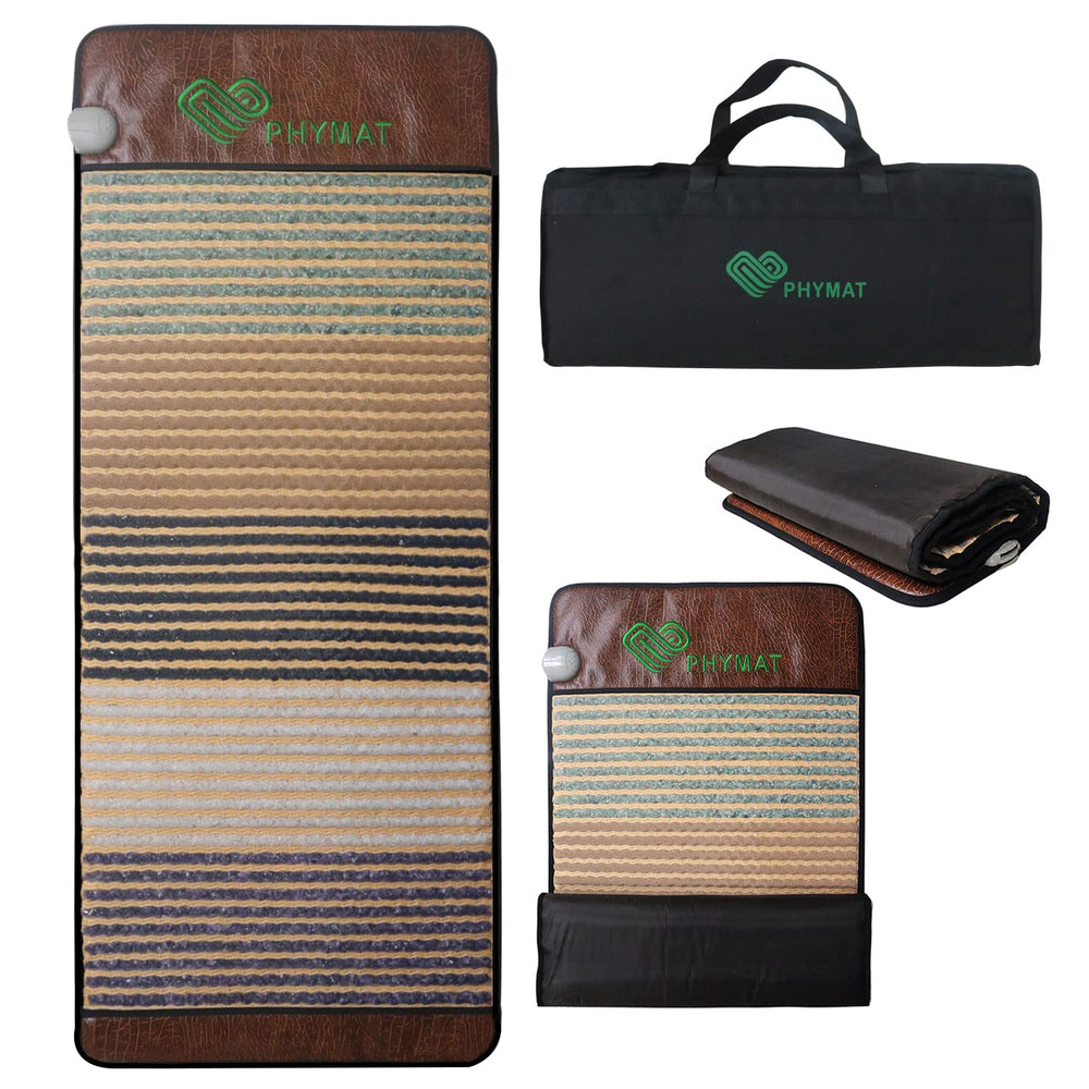 PHYMAT far infrared heating pad with amethyst stones for soothing deep heat therapy