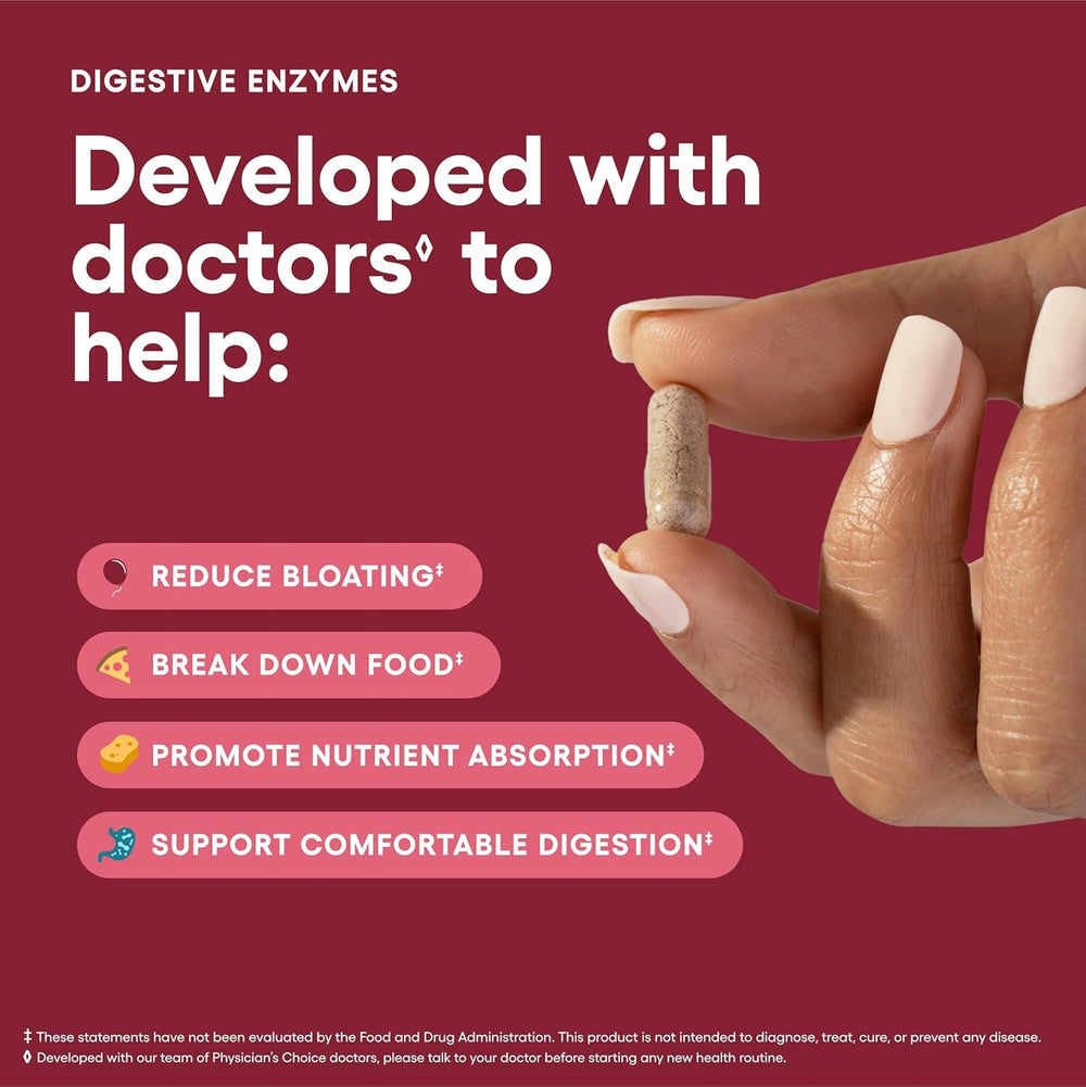 Physician's CHOICE probiotic capsules closeup showing resilient gut strains.