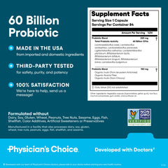 Physician's CHOICE Probiotics for women and men supporting occasional gut comfort
