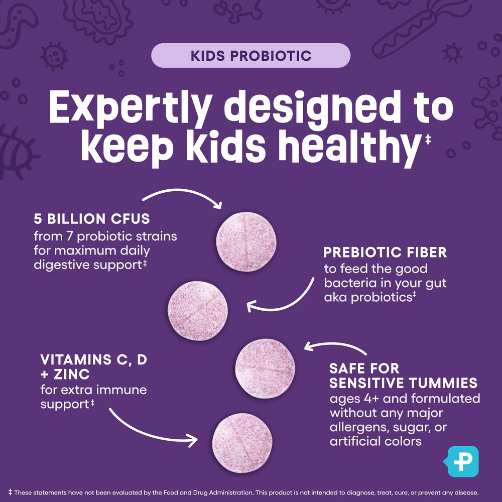 Physician's CHOICE Kids front label emphasizing 60 count and no artificial dyes