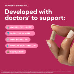 Physician's Choice Probiotics six strains image highlighting gut and UT support