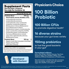 Physician's CHOICE quality seal and third-party testing mark on packaging.