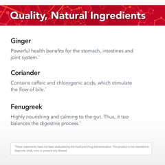 Gestaplex natural ingredients label highlights enzyme and herbal blend for digestion