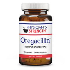 Physician's Strength Oregacillin bottle highlights multiple spice extract for daily support.