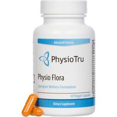 PhysioTru Physio Flora probiotic blend with 8 strains supports digestion and energy.