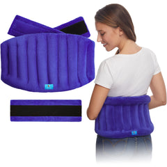 PhysioNatural microwavable back wrap front view for targeted moist heat relief.
