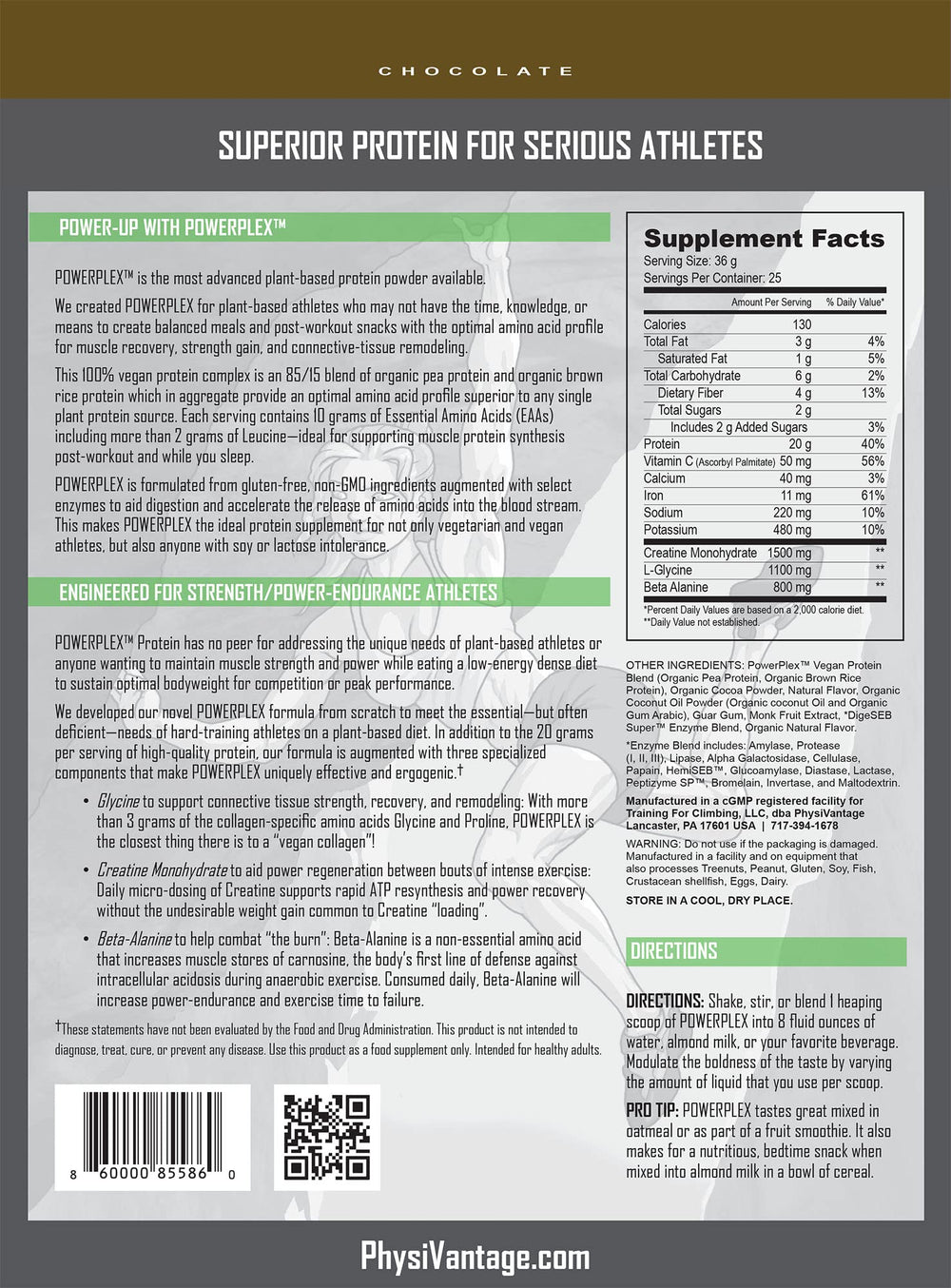 Scoop-dispensed Powerplex powder illustrating sugar-free monk fruit sweetness
