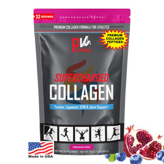 PhysiVantage Supercharged Collagen bottle front supports joints and skin health.