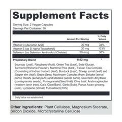 Phytage Labs MycoSoothe capsules close-up emphasizing antioxidant-rich formula