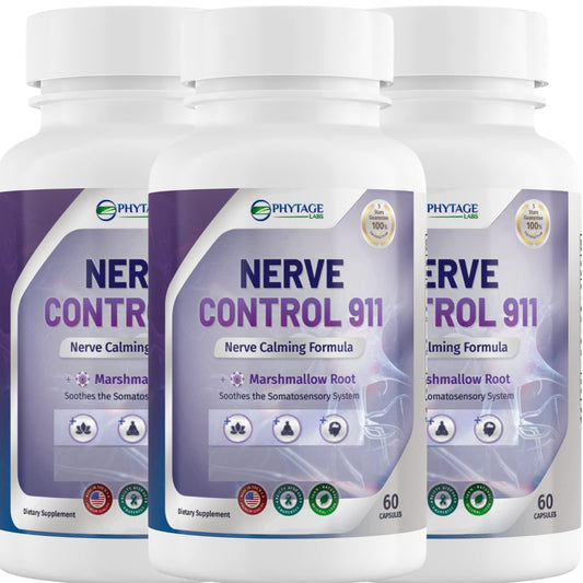 Phytage Labs Nerve Control 911 bottle front for natural nerve support