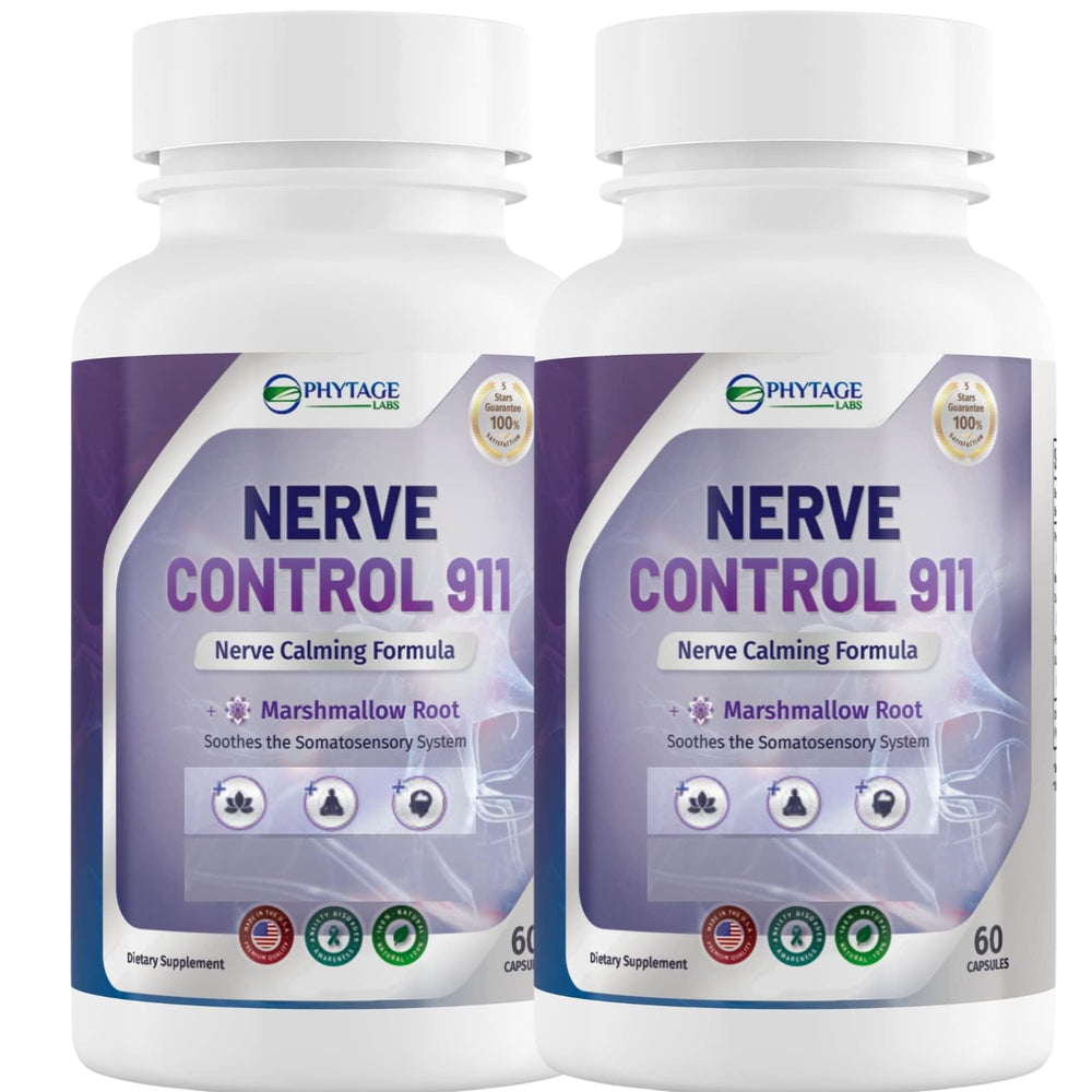 Phytage Labs Nerve Control 911 capsules for daily nerve support
