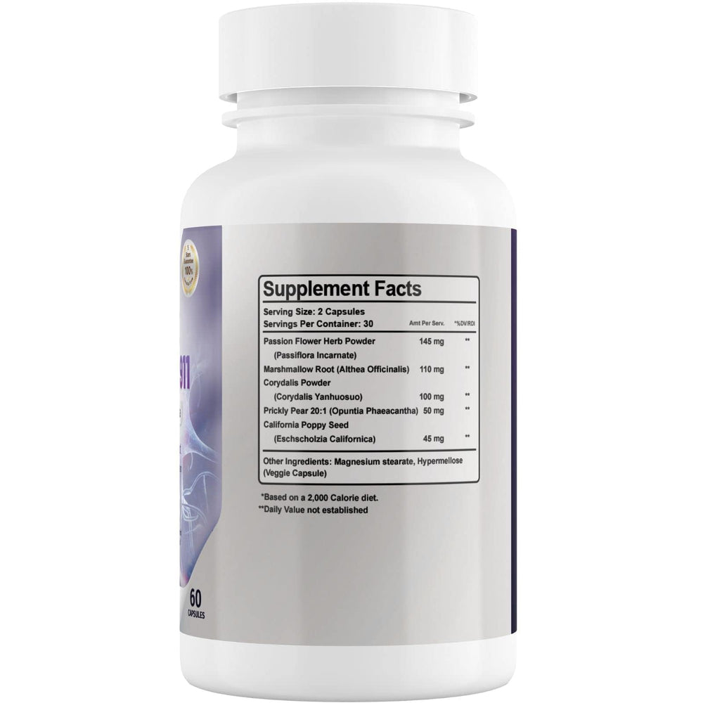 Phytage Labs Nerve Control 911 passionflower ingredient close-up for calm support