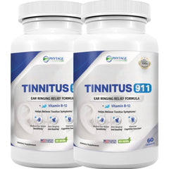 Phytage Labs Tinnitus 911 bottle label showcasing natural tinnitus support