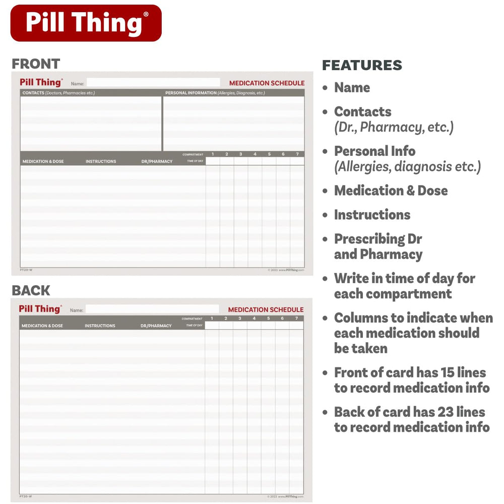 Pill Thing dexterity-friendly lids enable easy-access for seniors.