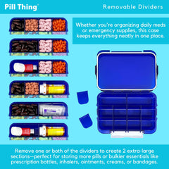 PILL THING medication map and safety card included for reference.