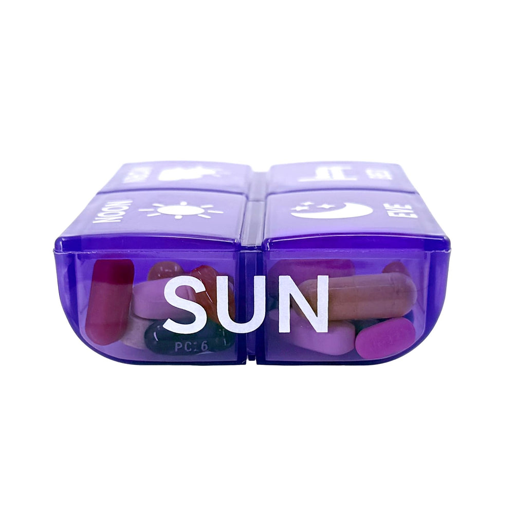 PILL THING travel-ready design keeps medications organized on the go.