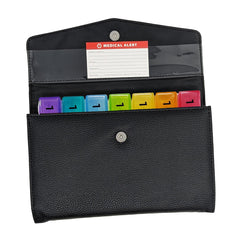 Pill Thing wallet dimensions 10x7 demonstrate compact portability.