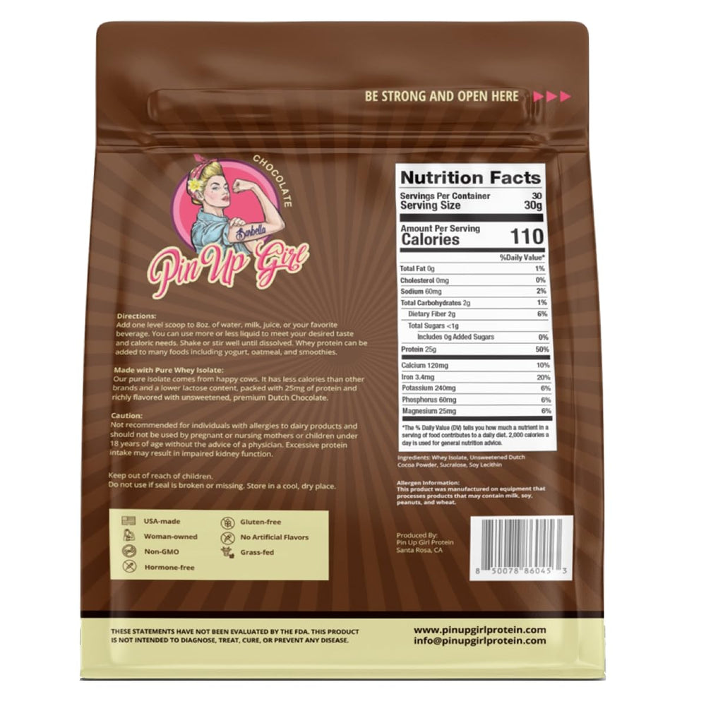 Pin Up Girl Whey Isolate Dutch Chocolate on workout shelf suggests convenient post-workout support