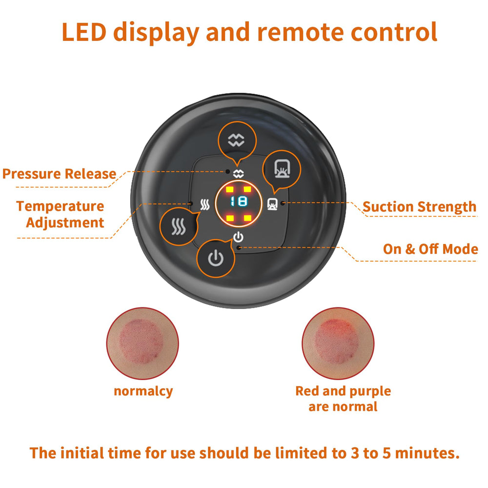 Built-in timer shows 15-minute shutoff for safe sessions
