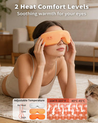 PinaiIon Pinailon Eye Massager heat display showing temperature options