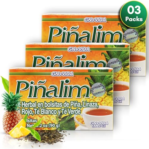 PIÑALIM Tea with flax seed visual for a calming nightly routine.