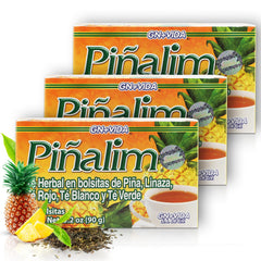 PIÑALIM pineapple blend tea bag steeping for a relaxing evening.