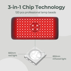 Pinfriy Red Light Belt heating feature provides gentle warmth for targeted use.