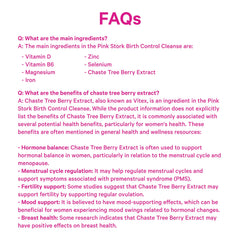 Pink Stork Birth Control Cleanse packaging image showing product details and nutrition.