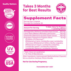 Pink Stork herbal extracts with ashwagandha, chamomile, lemon balm